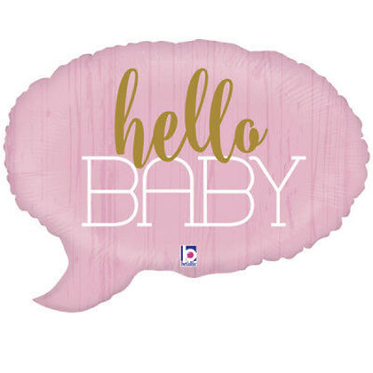 Balloon Hello Baby Pink