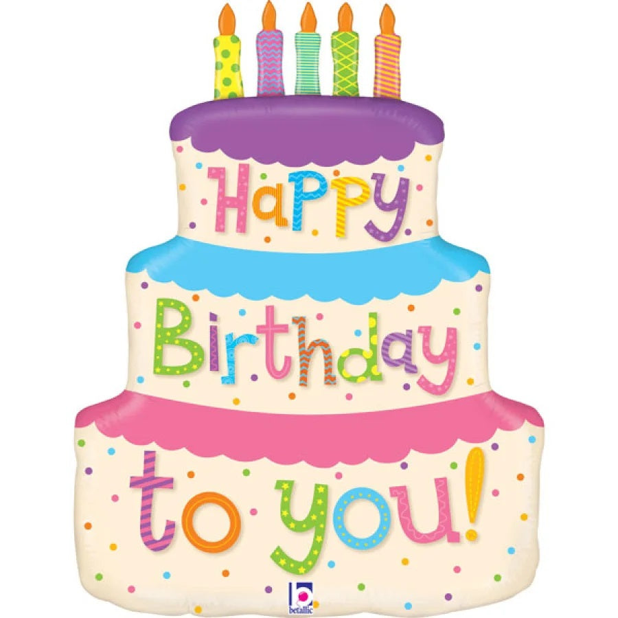 Balloon Girly Birthday Cake