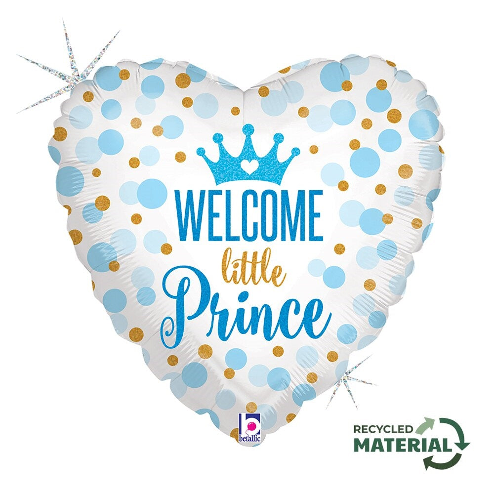 Balloon Glitter Baby Prince 18 inch