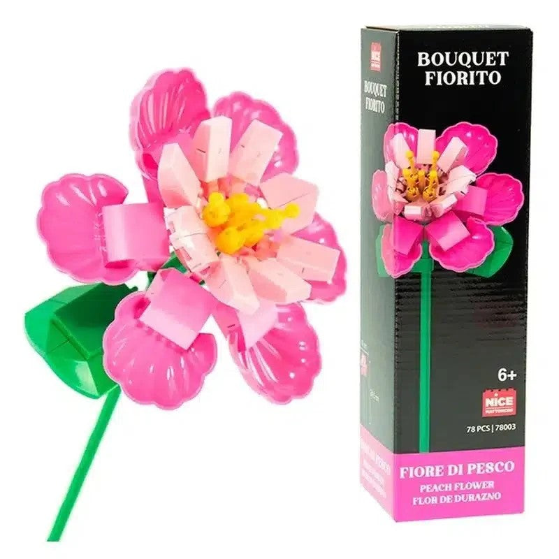 Flower Bouquet Lego Peach Flower 78Pcs 10Cmx24.5Cm