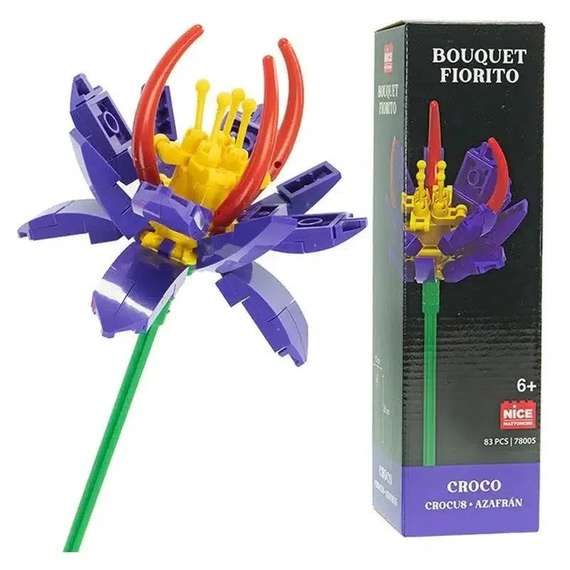 Flower Bouquet Lego Crocus 83Pcs 10Cmx26Cm