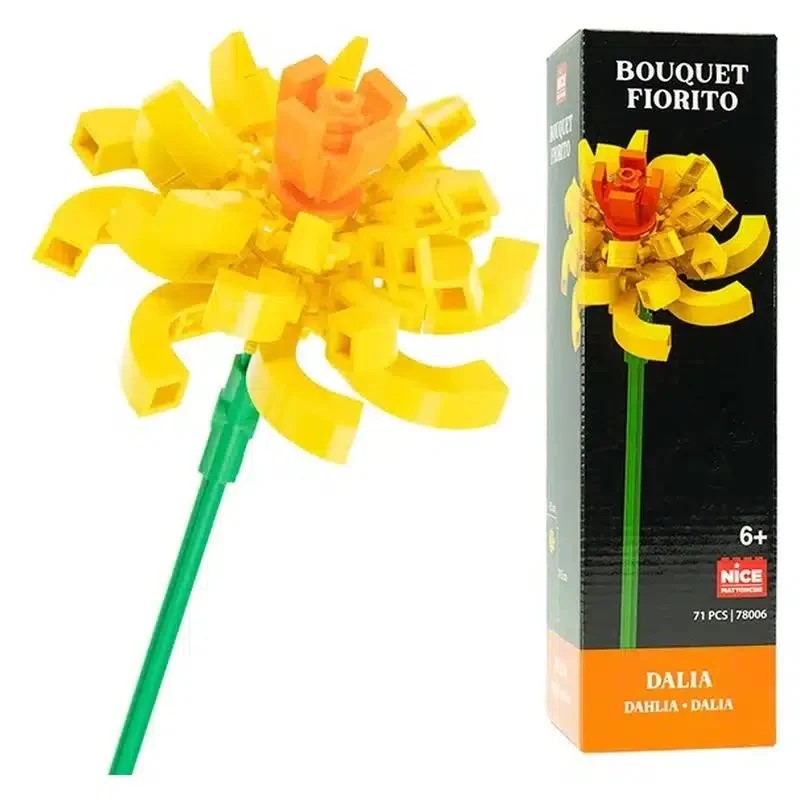 Flower Bouquet Lego Dahlia 71Pcs 8.5Cmx24.5Cm