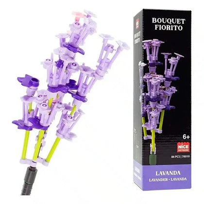 Flower Bouquet Lego Lavander 86Pcs 5.5Cmx32Cm