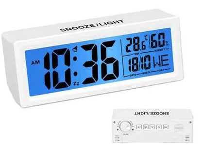 Digital Alarm Clock White