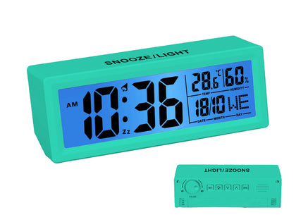Digital Alarm Clock Mint Green