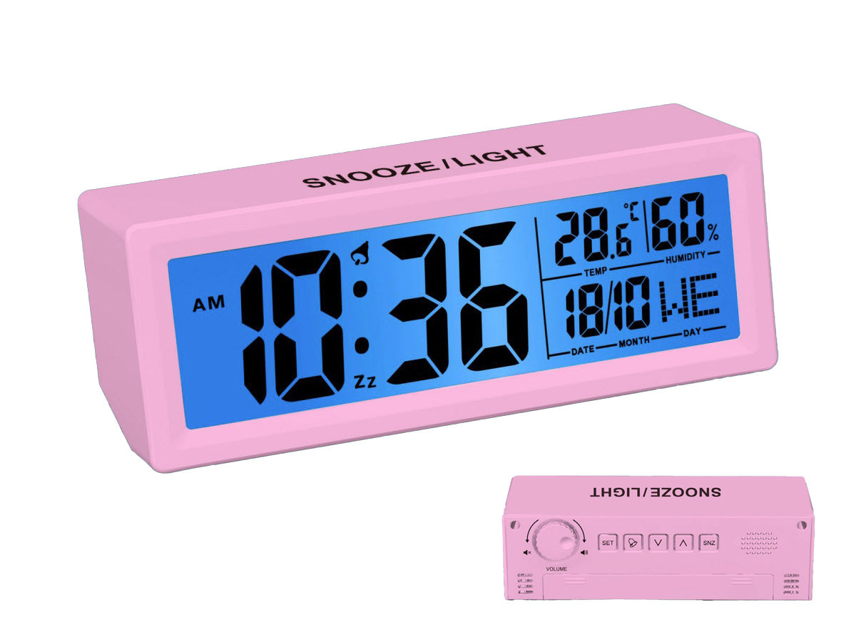 Digital Alarm Clock Pink