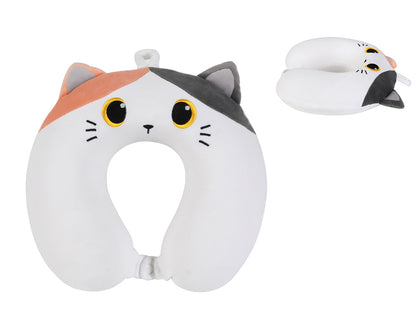 Cat-Shaped Neck Pillow Orange Cat