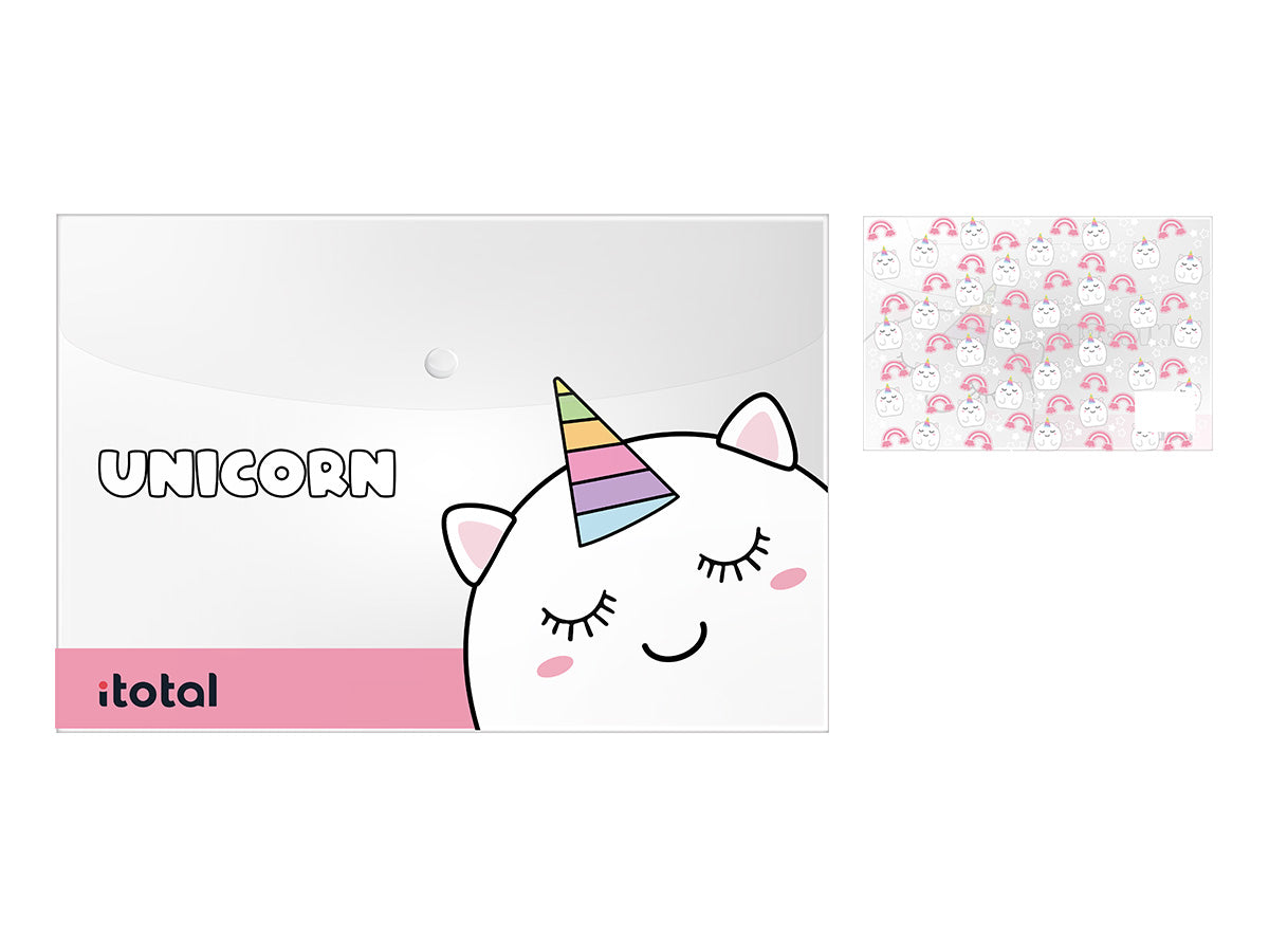 Document Folder With Button Unicorn