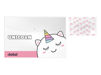 Document Folder With Button Unicorn