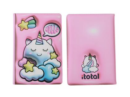 3D Notebook Plain Paper A5 Size Unicorn