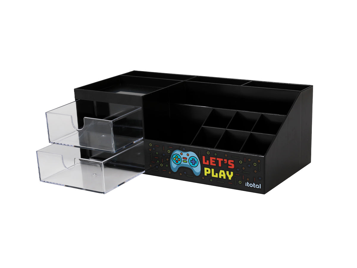 Desk Organizer Let'S Play Design Black