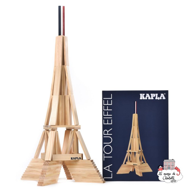 Construction Game" La Tour Eiffel"Wooden 105 Natural Planks and 1 instruction Booklet