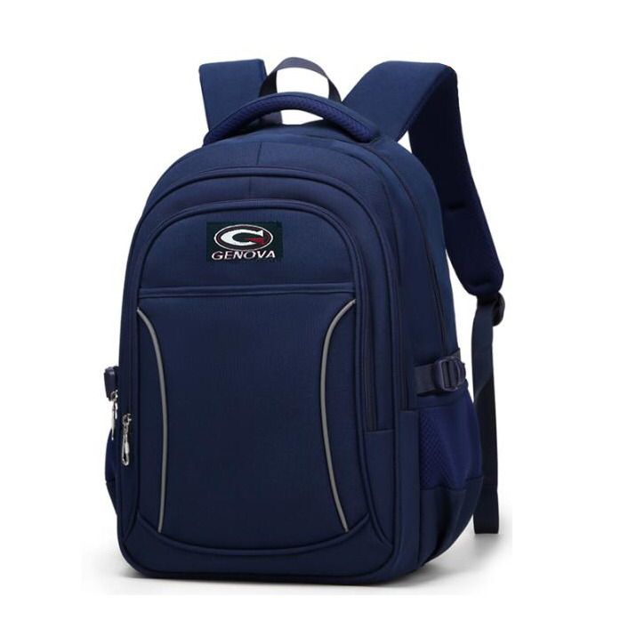 Back Pack Navy Blue Zipper  Black  3 Part 2218-4/2022