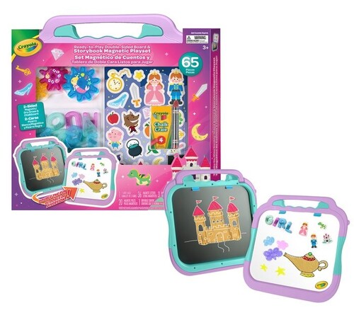 Ready To Play Dble Sided Board&amp; Stprybook Magnetic Play Set