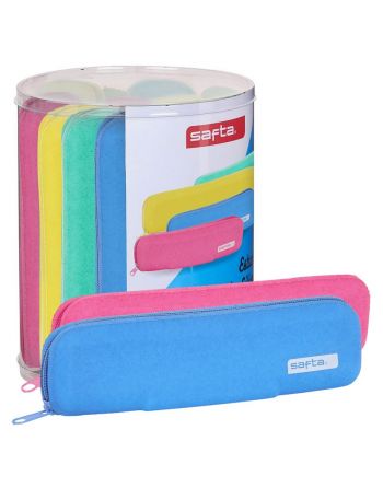 Pencil Case Soft Silicone Stretched Yellow Glitter