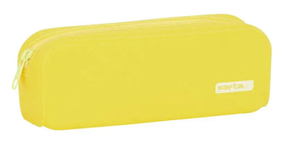 Pencil Case  Soft Silicone Square Yellow Glitter
