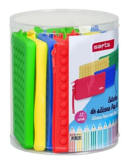 SILICONE FLAT ASSORTED POP IT ELBOW HOLDERS/BLUE