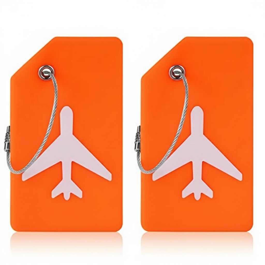 Silicone Luggage Name Tags 2Pcs Corak Durable Travel Id