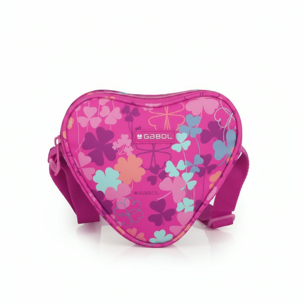 Heart Shape Shoulder Bag Clover Kids 19X16,5X4Cm