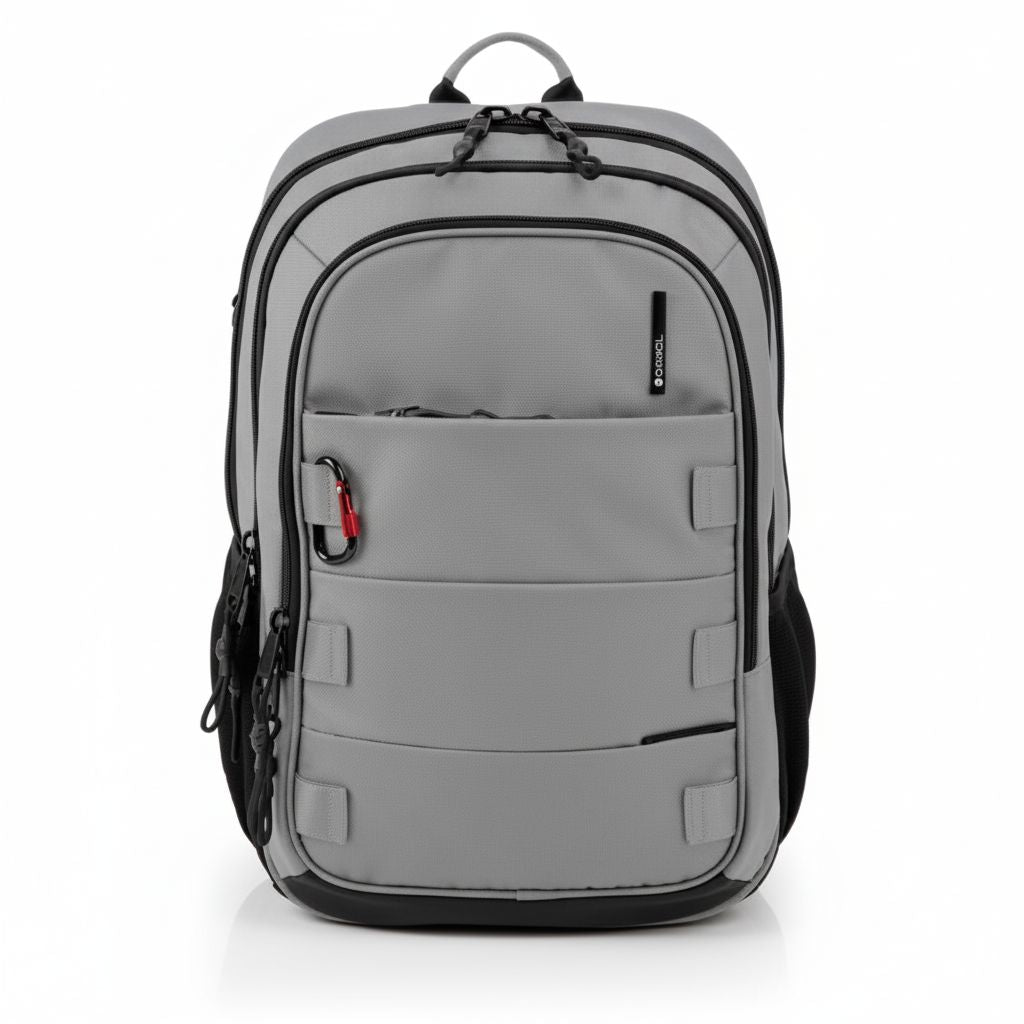Laptop Backpack 15.6" 3 Compartments Tablet 11" Grey Disk