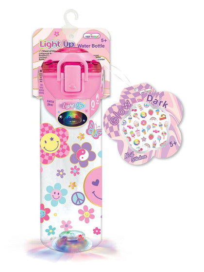 Light Up Water Bottle Groovy Flower (23.66 Fl Oz/700 Ml)