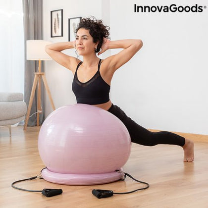 Ashtanball Yoga Ball With Stability Ring And Resistance Bands