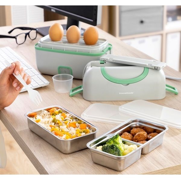 3-In-1 Electric Steamer Lunch Box With Recipes Beneam