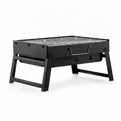 Folding Portable Barbecue For Use With Charcoal Bearbq