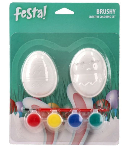 Brushy Easter Creative Coloring Set Eegs 2 Pcs