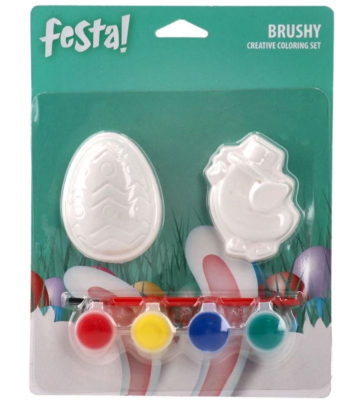 Brushy Easter Creative Coloring Egg And Chick