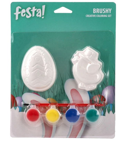 Brushy Easter Creative Coloring Egg And Chick