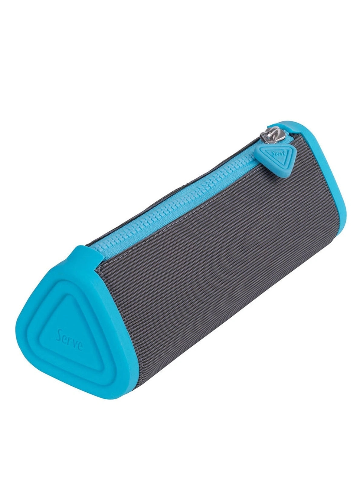 Pencil Case Prismo E-Bot Triangle Dark Gray And Fluo Blue