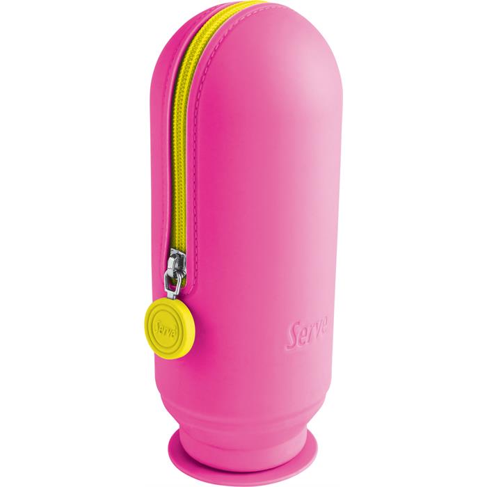 Hoop Silicone Vacuum Pencil Case Fluo Pink
