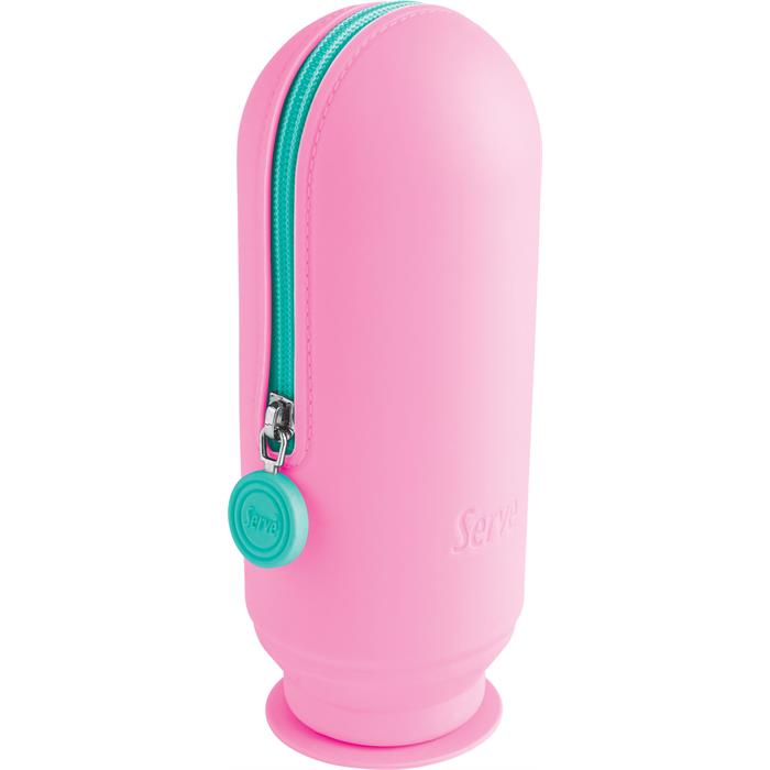 Hoop Silicone Vacuum Pencil Case Candy Pink