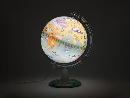 My Wild World Globe 26Cm English W/Light Usb-Dac1496