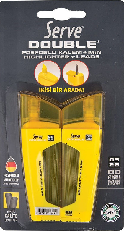 Blister Double Lead 0.5+Highlighter Yellow