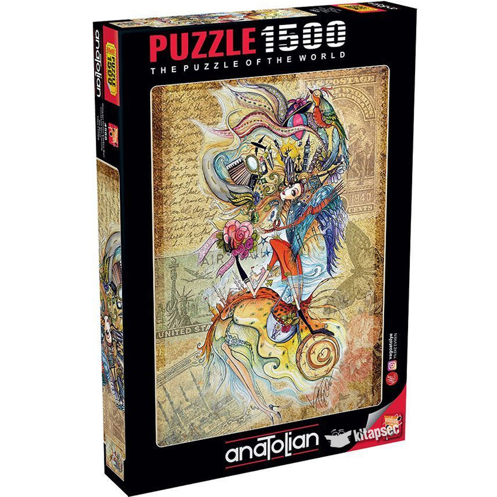 Puzzle Circassian Girl Traveling The World 1500Pcs