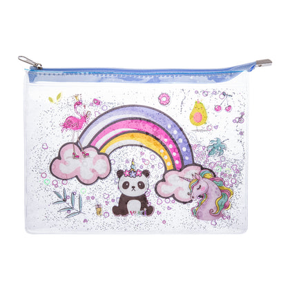 Glittery Water Bagtranspartent With Zipper A5 Mix Design