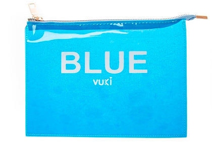 Cosmetic Travel Bag A5 Transparent A5 Blue