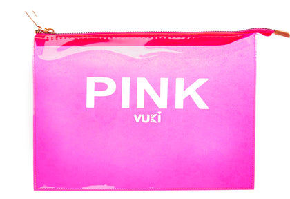 Cosmetic Travel Bag A5 Transparent A5 Pink
