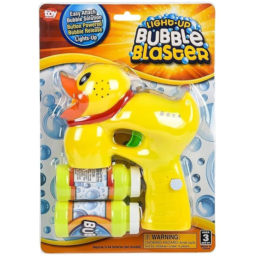 Bubble Gun B. Duck With Automatic Light And 2 Bubble Bottles
