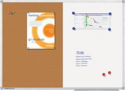 Economy Combiboard 90X120Cm  Whiteboard And Corkboard