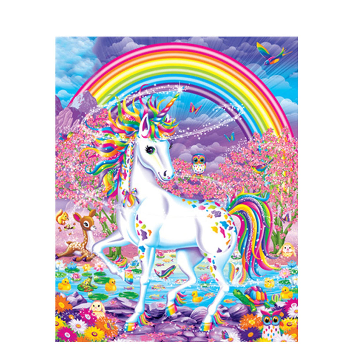 Paint By Number On Canvas Unicorn W/6 Clrng Paints &amp; 1 Brush 29.7x19.5Cm