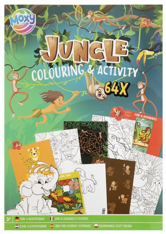Colouring & Activity Book Jungle A4 64Sh
