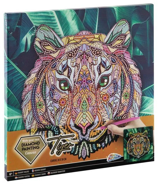 Diamond Painting On Canvas Tiger 30x30Cm