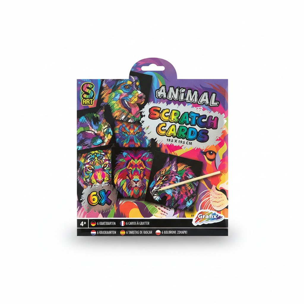 Scratch Cards Animals 6 Sh & 1 Scratch Pen