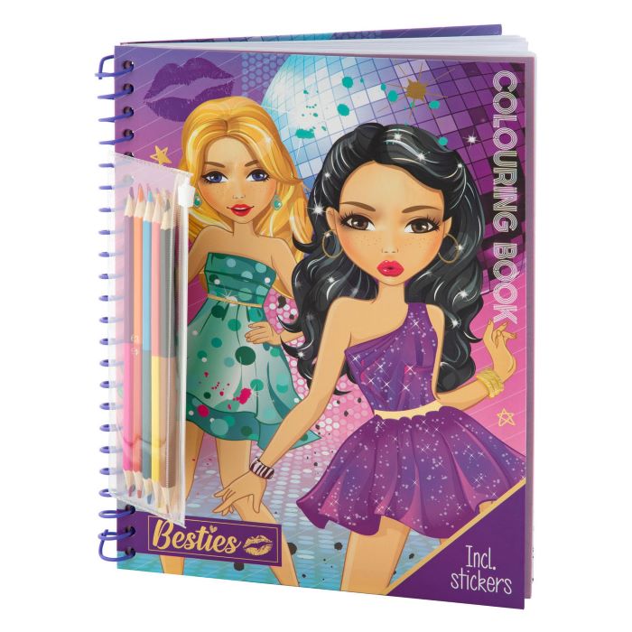 Colouring Book A4 Bestie 30Sh + 5 Clrs Double Pencils