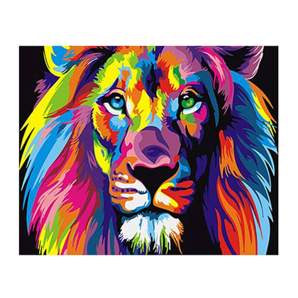 Paint On Your Own Canvas Lion 20x15Cm