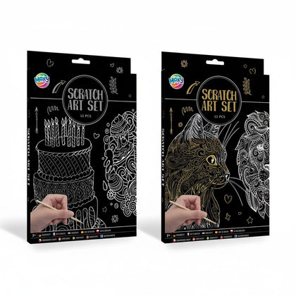 Scratch Art  Gold Set Of 11 Pcs A4