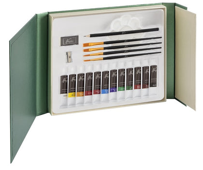 Acrylic Set Of 21Pcs In A Metal Box